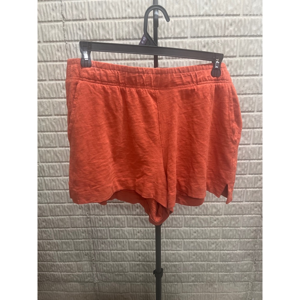 Universal Thread Burnt Orange Slub Knit Lounge Shorts XXL Elastic Waist Pockets